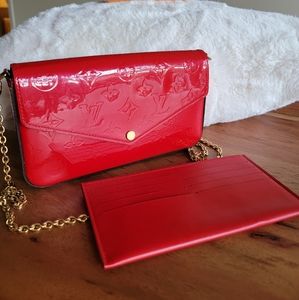 Authentic LV felecie vernis crossbody & cc insert